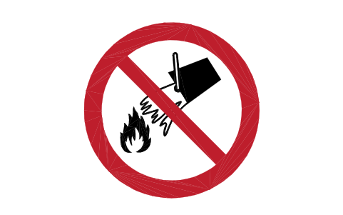 Preview of the P011 No water on fire symbol, block SGN_P011_NO_WATER_ON_FIRE
