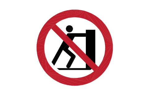 Preview of the P017 No pushing symbol, block SGN_P017_NO_PUSHING