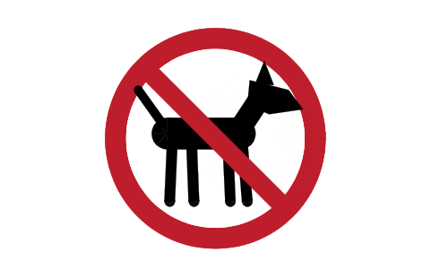 Preview of the P021 No dogs symbol, block SGN_P021_NO_DOGS