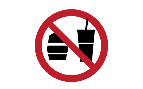 Preview of the P022 No eating or drinking symbol, block SGN_P022_NO_EATING_OR_DRINKING