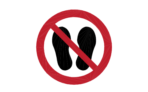 Preview of the P024 Do not walk or stand here symbol, block SGN_P024_DO_NOT_WALK_OR_STAND_HERE