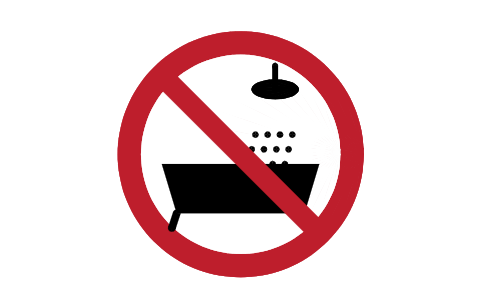 Preview of the P026 No device in bath or shower symbol, block SGN_P026_NO_DEVICE_IN_BATH_OR_SHOWER