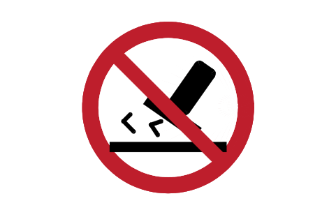 Preview of the P032 Do not use for face grinding symbol, block SGN_P032_DO_NOT_USE_FOR_FACE_GRINDING
