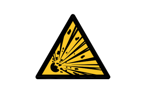 Preview of the W002 Explosive material symbol, block SGN_W002_EXPLOSIVE_MATERIAL