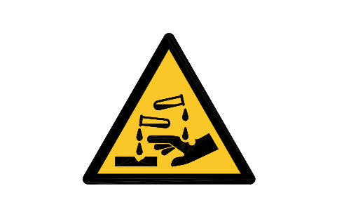 Preview of the W023 Corrosive substance symbol, block SGN_W023_CORROSIVE_SUBSTANCE