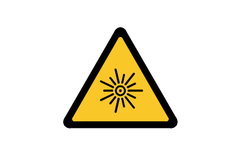 Preview of the W027 Optical radiation symbol, block SGN_W027_OPTICAL_RADIATION
