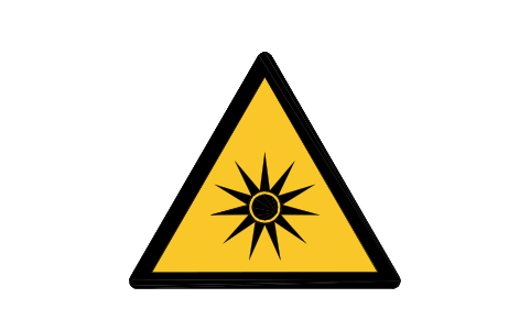 Preview of the W027 Optical radiation symbol, block SGN_W027_OPTICAL_RADIATION