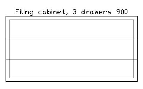Vorschau des Symbols Filing cabinet, 3 drawers 900, Block SDV_BH_FILING