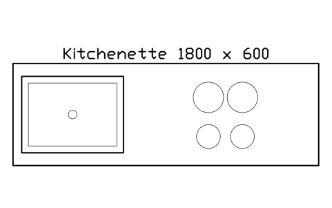 Vorschau des Symbols Kitchenette 1800 x 600, Block SDV_BH_KITCHENETTE