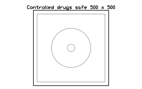 Vorschau des Symbols Controlled drugs safe 500 x 500, Block SDV_BH_SAFE