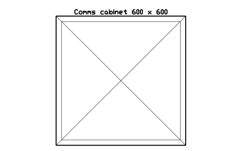 Vorschau des Symbols Comms cabinet 600 x 600, Block SDV_BH_SERVER