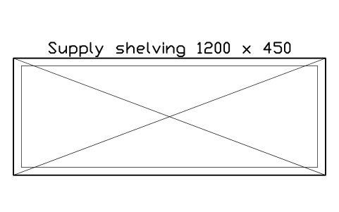 Vorschau des Symbols Supply shelving 1200 x 450, Block SDV_BH_SHELVING_1200