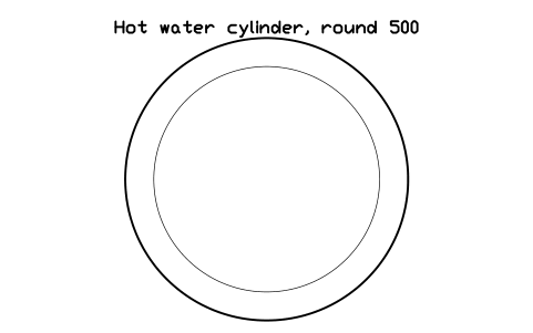 Vorschau des Symbols Hot water cylinder, round 500, Block SDV_BH_WATER_HEATER