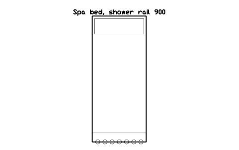 Vorschau des Symbols Spa bed, shower rail 900, Block SDV_BT_BODY_WRAP