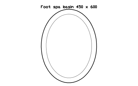 Vorschau des Symbols Foot spa basin 450 x 600, Block SDV_BT_FOOT_SPA