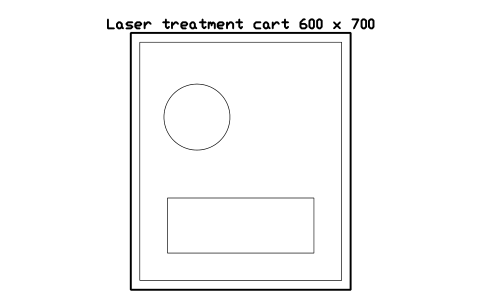 Vorschau des Symbols Laser treatment cart 600 x 700, Block SDV_BT_LASER_CART
