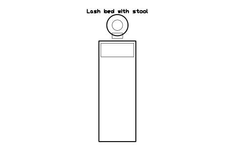 Vorschau des Symbols Lash bed with stool, Block SDV_BT_LASH_BED
