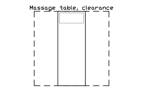 Vorschau des Symbols Massage table, clearance, Block SDV_BT_MASSAGE_TABLE