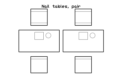 Vorschau des Symbols Nail tables, pair, Block SDV_BT_NAIL_TABLE_2