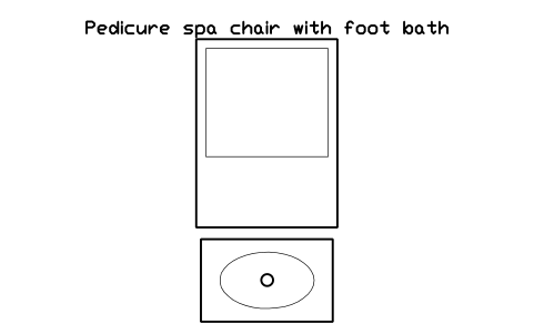 Vorschau des Symbols Pedicure spa chair with foot bath, Block SDV_BT_PEDI_CHAIR