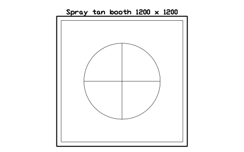 Vorschau des Symbols Spray tan booth 1200 x 1200, Block SDV_BT_SPRAY_TAN