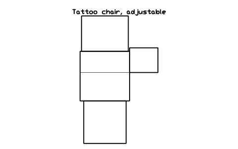 Vorschau des Symbols Tattoo chair, adjustable, Block SDV_BT_TATTOO_CHAIR