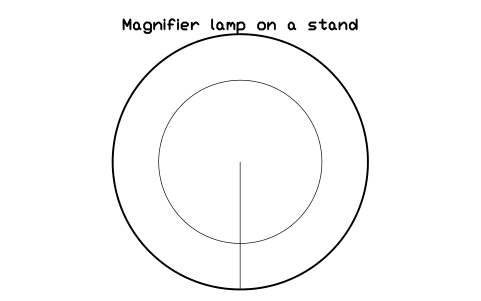 Vorschau des Symbols Magnifier lamp on a stand, Block SDV_BT_VANITY_LAMP