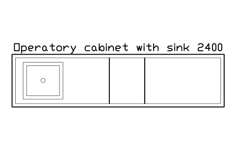 Vorschau des Symbols Operatory cabinet with sink 2400, Block SDV_DN_CABINET_2400