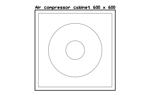 Vorschau des Symbols Air compressor cabinet 600 x 600, Block SDV_DN_COMPRESSOR