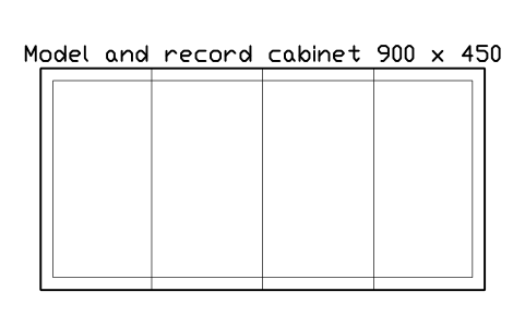 Vorschau des Symbols Model and record cabinet 900 x 450, Block SDV_DN_MODEL_CAB