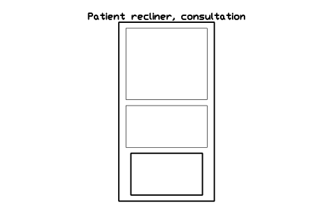 Vorschau des Symbols Patient recliner, consultation, Block SDV_DN_PATIENT_RECLINER