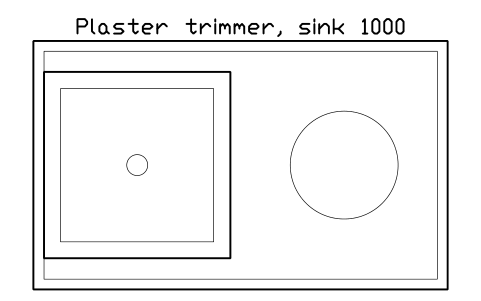 Vorschau des Symbols Plaster trimmer, sink 1000, Block SDV_DN_PLASTER