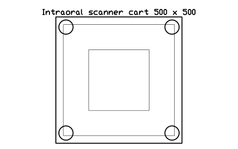 Vorschau des Symbols Intraoral scanner cart 500 x 500, Block SDV_DN_SCANNER