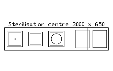 Vorschau des Symbols Sterilisation centre 3000 x 650, Block SDV_DN_STERI_CENTRE