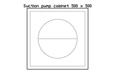 Vorschau des Symbols Suction pump cabinet 500 x 500, Block SDV_DN_VACUUM