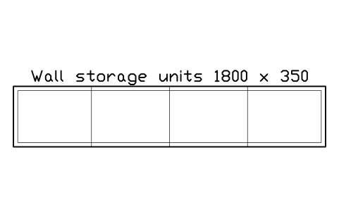 Vorschau des Symbols Wall storage units 1800 x 350, Block SDV_DN_WALL_UNITS