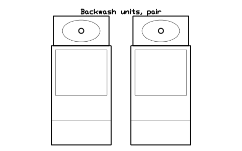 Vorschau des Symbols Backwash units, pair, Block SDV_HS_BACKWASH_2