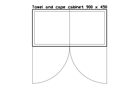 Vorschau des Symbols Towel and cape cabinet 900 x 450, Block SDV_HS_CAPE_CABINET