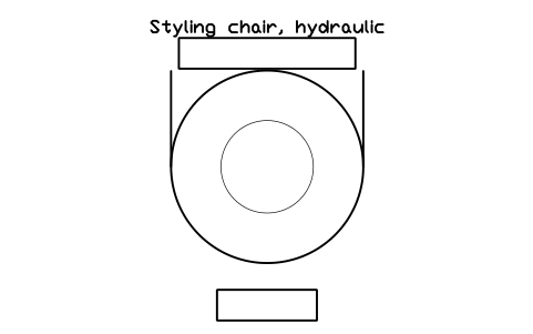 Vorschau des Symbols Styling chair, hydraulic, Block SDV_HS_CHAIR