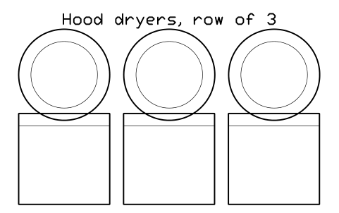 Vorschau des Symbols Hood dryers, row of 3, Block SDV_HS_DRYER_ROW_3