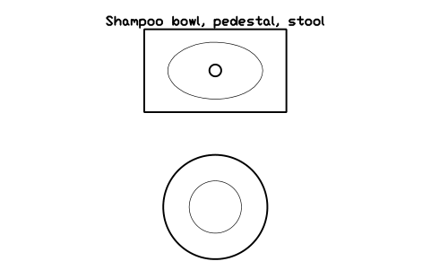 Vorschau des Symbols Shampoo bowl, pedestal, stool, Block SDV_HS_SHAMPOO_BOWL