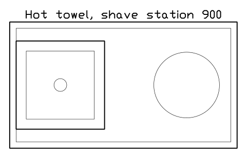 Vorschau des Symbols Hot towel, shave station 900, Block SDV_HS_SHAVE_STAND