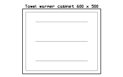 Vorschau des Symbols Towel warmer cabinet 600 x 500, Block SDV_HS_TOWEL_WARMER