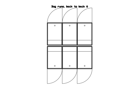 Vorschau des Symbols Dog runs, back to back 6, Block SDV_KN_RUN_BACK