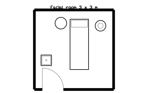 Vorschau des Symbols Facial room 3 x 3 m, Block SDV_LY_FACIAL_3X3