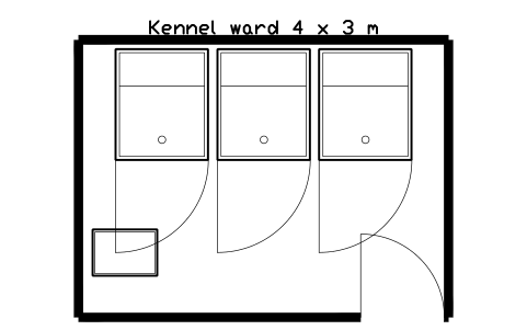 Vorschau des Symbols Kennel ward 4 x 3 m, Block SDV_LY_KENNEL_WARD_4X3