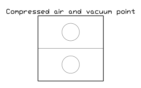 Vorschau des Symbols Compressed air and vacuum point, Block SDV_MK_AIR_VAC_POINT