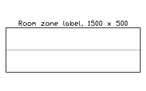 Vorschau des Symbols Room zone label, 1500 x 500, Block SDV_MK_ZONE_LABEL