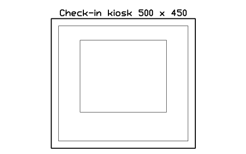 Vorschau des Symbols Check-in kiosk 500 x 450, Block SDV_RC_CHECKIN_KIOSK