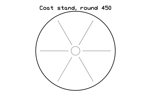 Vorschau des Symbols Coat stand, round 450, Block SDV_RC_COAT_STAND